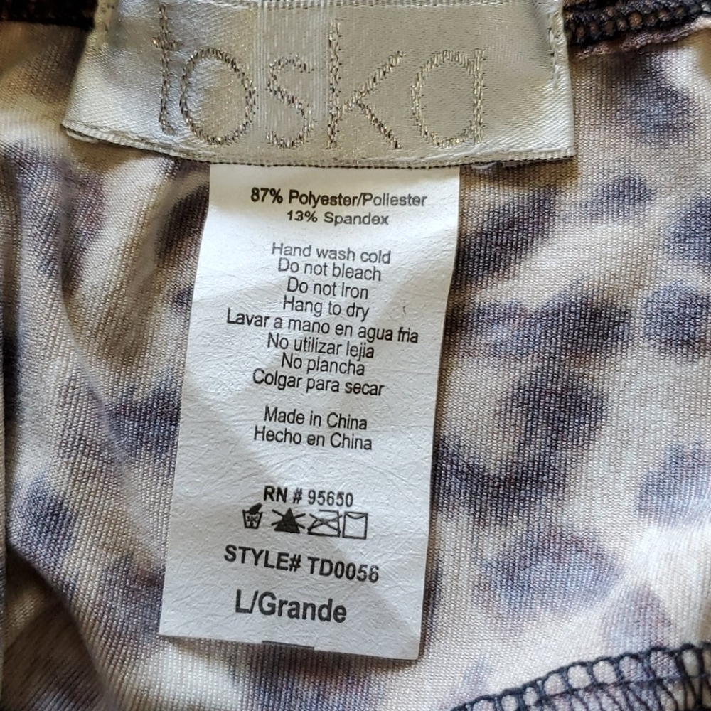 LEOPARD PRINT STRAPLESS DRESS BY TOSKA - Picture 7 of 7